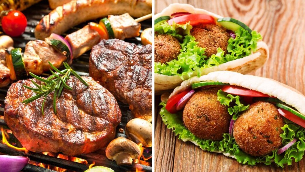 פלאפל מול מנגל