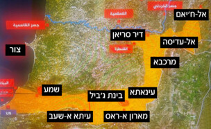 המפה של "הקו הצהוב" בלבנון