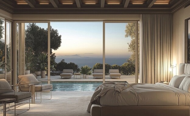 רחוב גלי תכלת מלון גלי תכלת6 חדר דלקס