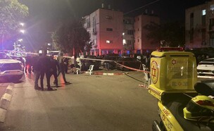 הזירה באור עקיבא (צילום: דוברות המשטרה)