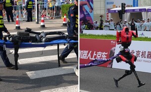רובוטים במרוץ הרובוטים (צילום: Andy Wong/AP)