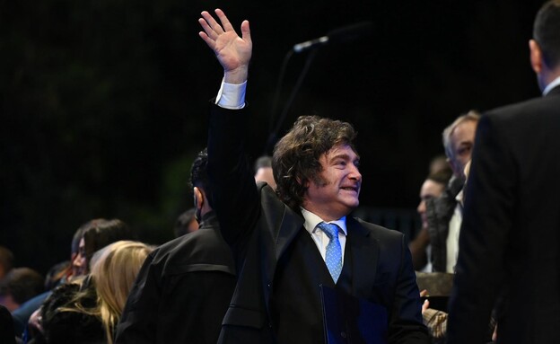 נשיא ארגנטינה חאבייר מיליי בטקס הדלקת המשואות