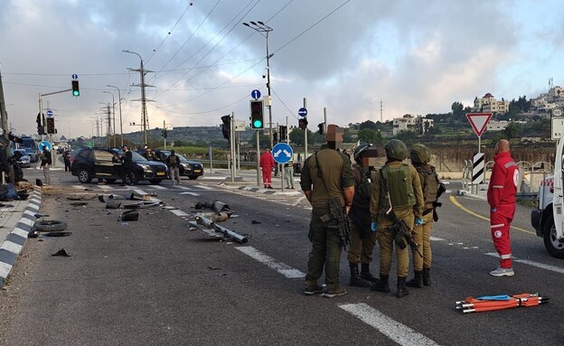 זירת תאונת הדרכים סמוך לקריית ארבע