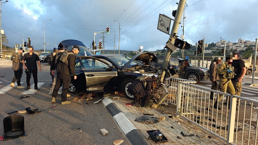 זירת תאונת הדרכים סמוך לקריית ארבע