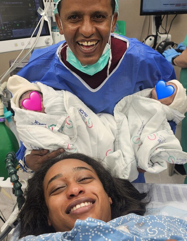 שמחה כפולה: ברהנו טגהניה ואשתו הביאו לעולם תאומים