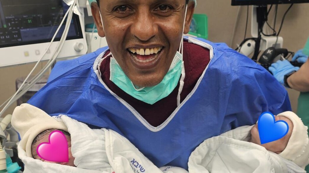 שמחה כפולה: ברהנו טגהניה ואשתו הביאו לעולם תאומים