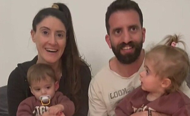 דנה אלמנתו של עפר יונג ז"ל וילדיהם (צילום: N12)