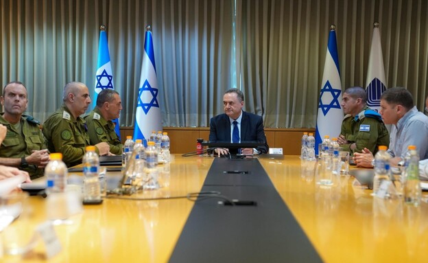 שר הביטחון ישראל כ"ץ בהערכת מצב בקריה