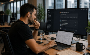 עובד במשרד (צילום: ChatGPT)