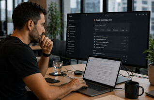 עובד במשרד (צילום: ChatGPT)