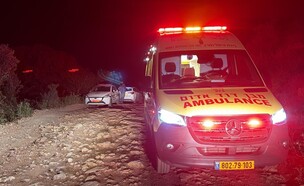 זירת רצח איש עסקים בכרמל (צילום: תיעוד מבצעי מד"א)