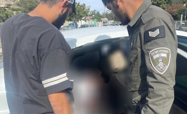 מעצרם של 5 הקטינים החשודים במעורבות באירוע אלימות  (צילום: דוברות המשטרה)