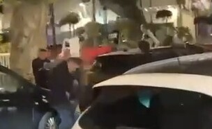 קטטה במסעדה בנהריה (צילום: רשתות חברתיות לפי סעיף 27 א')