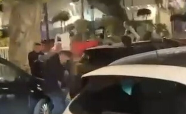 קטטה במסעדה בנהריה (צילום: רשתות חברתיות לפי סעיף 27 א')