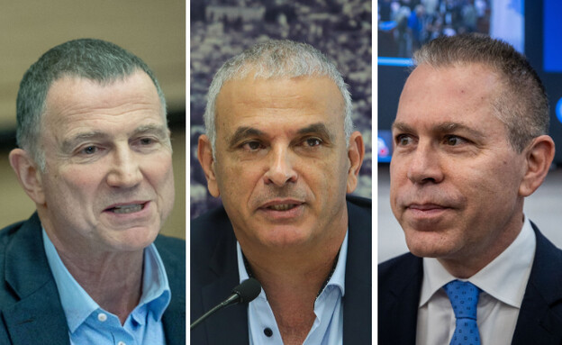 גלעד ארדן, משה כחלון, יולי אדלשטיין (צילום: יונתן סינדל, חיים גולדברג / פלאש 90)