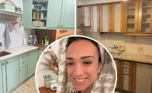 מייקאובר לשכורה שנקנתה מטבח טליה שפירא  (צילום: טליה שפירא)