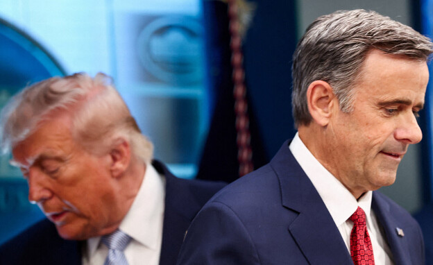 נשיא ארה"ב טראמפ וראש ה-CIA ג'ון רטקליף (צילום: רויטרס)