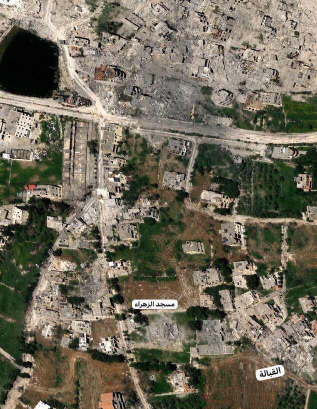 תמונות לווין של ההרס בבינת ג'ביל