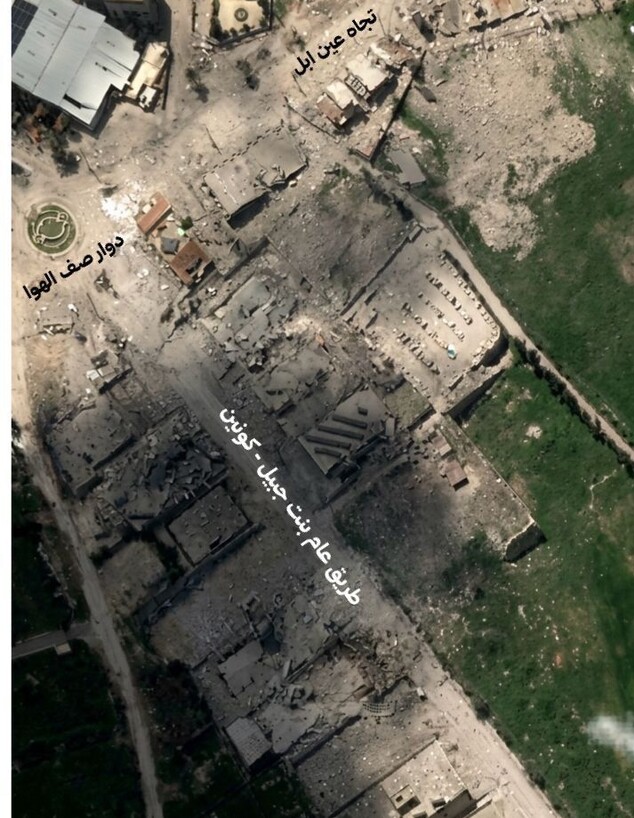 תמונות לווין של ההרס בבינת ג'ביל