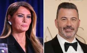 ג'ימי קימל, מלניה טראמפ (צילום: Mandel NGAN / AFP | Jeff Kravitz/FilmMagic, Getty images)