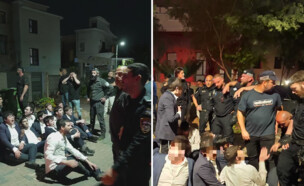 הפגנות החרדים באשקלון (צילום: דוברות המשטרה)