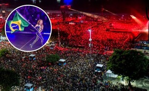 שאקירה בחוף קופקבנה, ריו דה ז'ניירו, ברזיל (צילום: Daniel RAMALHO / AFP via Getty Images)