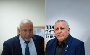 גדי איזנקוט ואביגדור ליברמן (צילום: יונתן זינדל, אבשלום ששוני, פלאש90)