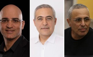 רונן בשארי, ינון עוז ארי, יוסי פלח (צילום: דוברות עירית חדרה, ליאת פדרמן, יחסי ציבור)