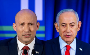 בנימין נתניהו, נפתלי בנט (צילום: חיים גולדברג, שליו שלום, פלאש 90)
