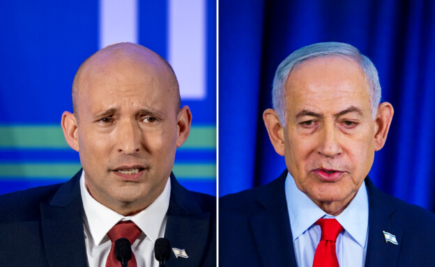 בנימין נתניהו, נפתלי בנט (צילום: חיים גולדברג, שליו שלום, פלאש 90)