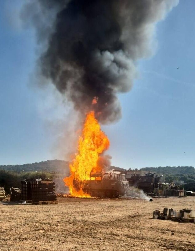 זירת הפגיעה באזור שומרה