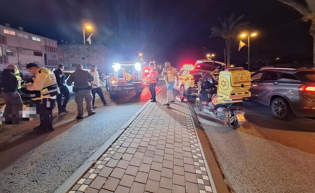זירת התאונה בקריית אתא זירת התאונה בקריית אתא