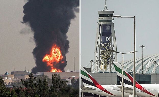 האש במדינת המפרץ (צילום: AFP via Getty Images)