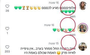 לא רואים שמות מגיבים באינסטגרם (צילום: instagram)