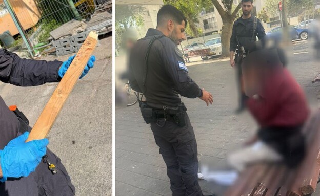 תקיפה בקרש (צילום: משטרת ישראל)