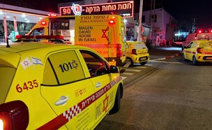 רצח בתחנת דלק בנתניה (צילום: מד"א )