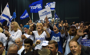 נאום נתניהו לאחר ניצחון הליכוד בבחירות (צילום: גילי יערי, פלאש 90)