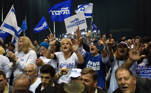 נאום נתניהו לאחר ניצחון הליכוד בבחירות (צילום: גילי יערי, פלאש 90)