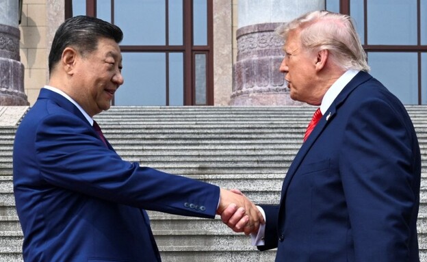 נשיא ארה"ב דונלד טראמפ ונשיא סין שי (צילום: Kenny Holston, reuters)