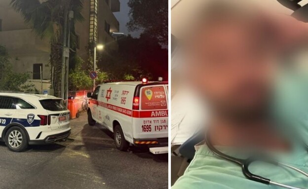 הרופא שנדקר וזירת הדקירה בת"א