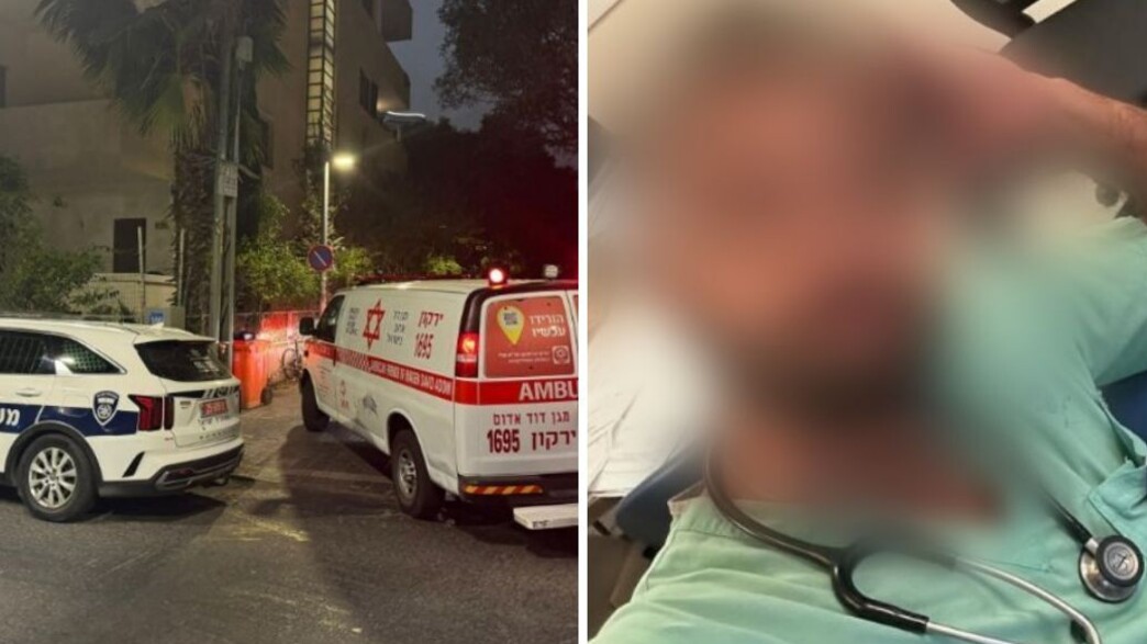 הרופא שנדקר וזירת הדקירה בת"א