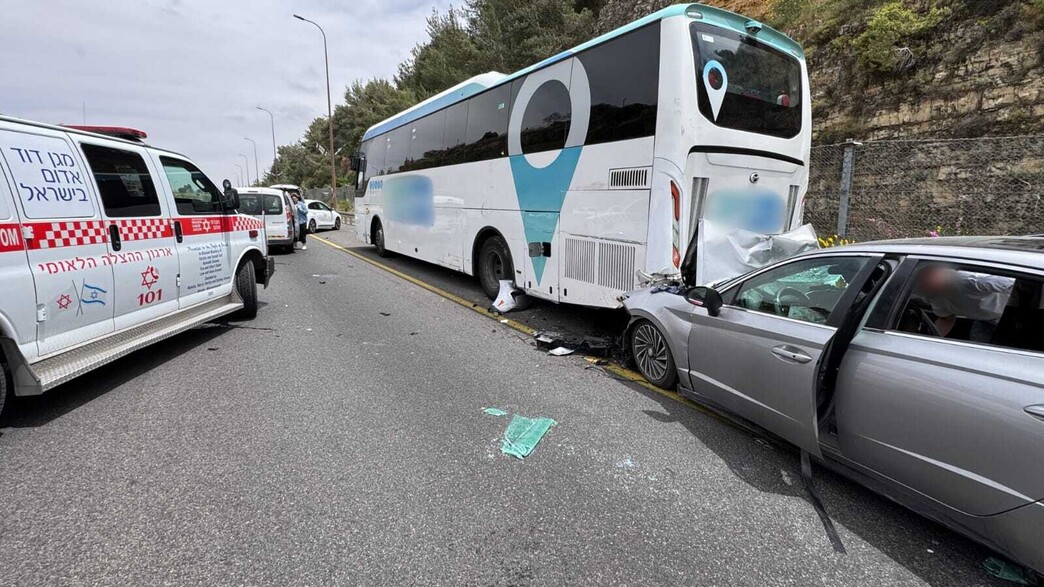 זירת התאונה בכביש 1 זירת התאונה בכביש 1