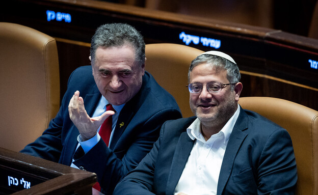 שר הביטחון כ"ץ והשר לביטחון לאומי בן גביר