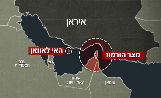 מפת איראן, מצר הורמוז והאי לאוואן