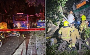 הזירה בדיזנגוף (צילום: תיעוד מבצעי מד"א)