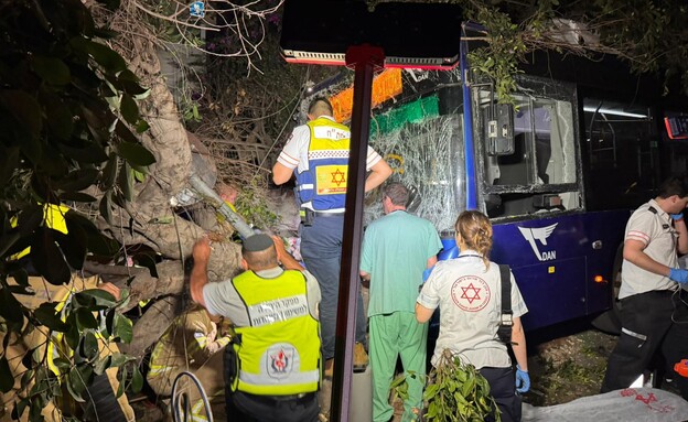 תאונת אוטובוס ברחוב דיזנגוף, תל אביב (צילום: זק"א)