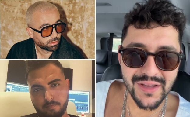 נועם בתן, עומר אדם, אושר כהן (צילום: אינסטגרם, שי פרנקו,)