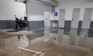 פיצוץ של הביוב בחניון בפרויקט מחיר למשתכן בנהריה