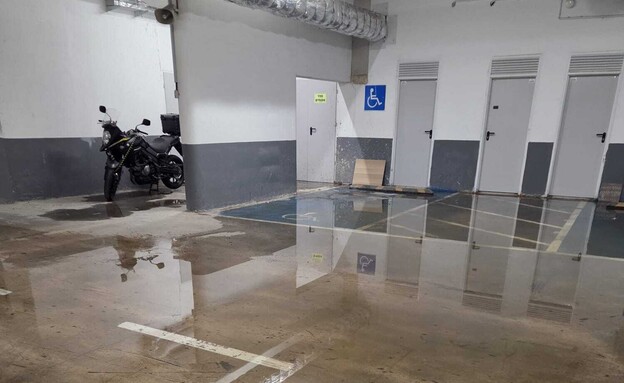 פיצוץ של הביוב בחניון בפרויקט מחיר למשתכן בנהריה