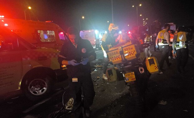 זירת התאונה במחלף שורק זירת התאונה במחלף שורק